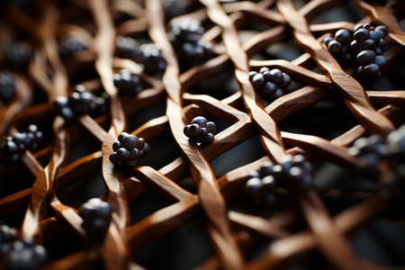 Wooden Trellis. A high quality image making by generative ai.の素材