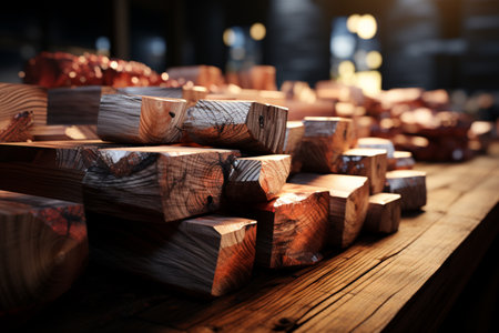 Wood Products. A high quality image making by generative ai.の素材