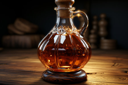 Wooden Decanter. A high quality image making by generative ai.の素材