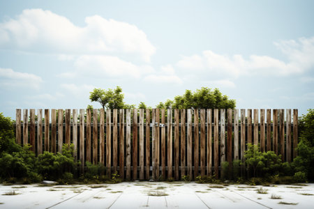 Airport Fence on white background. A high quality image making by generative ai.の素材