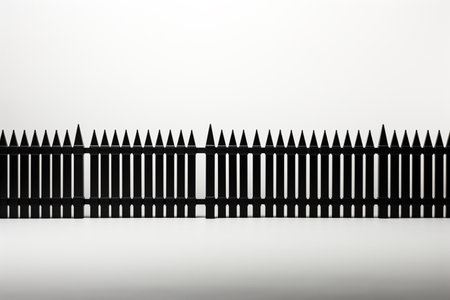 Boundary Fencing on white background. A high quality image making by generative ai.の素材
