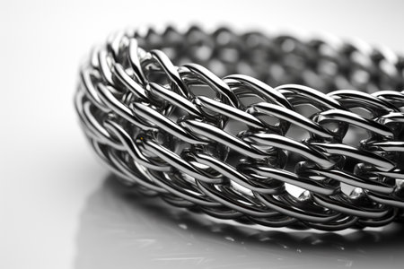 Concertina Wires on white background. A high quality image making by generative ai.の素材