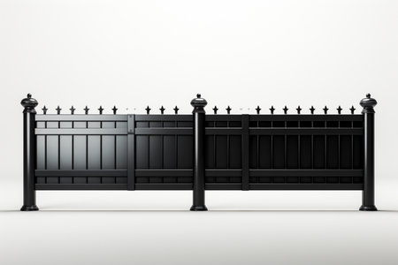 Airport Fence on white background. A high quality image making by generative ai.の素材