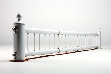 Barrier Fence on white background. A high quality image making by generative ai.の素材