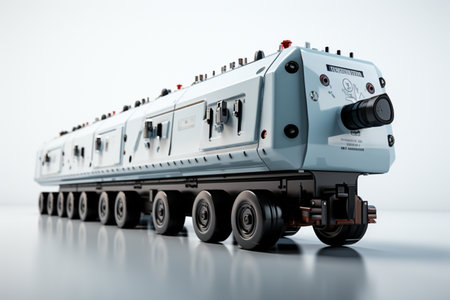 Electronic Fencing on white background. A high quality image making by generative ai.の素材