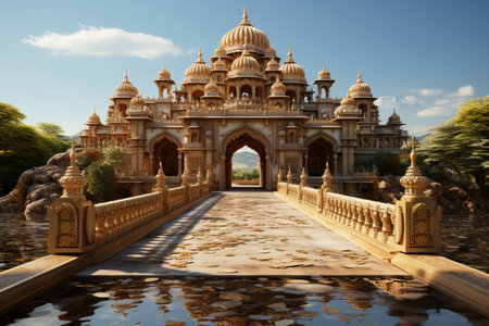 Maharaja Gate on white background. A high quality image making by generative ai.の素材