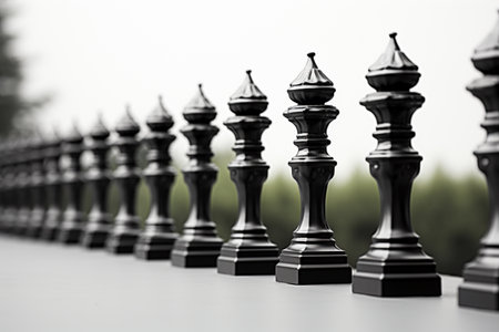 Metal Fences on white background. A high quality image making by generative ai.の素材