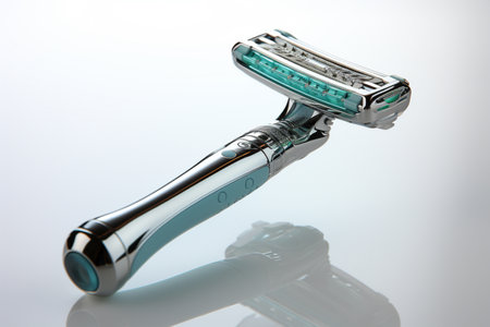 Razor Strip on white background. A high quality image making by generative ai.の素材