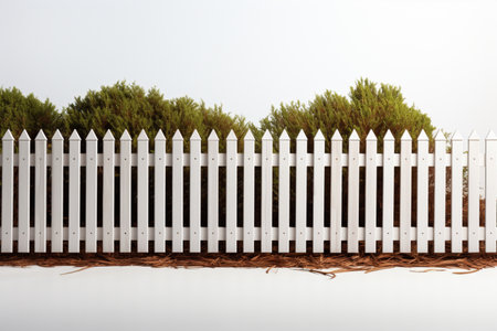 Pvc Fence on white background. A high quality image making by generative ai.の素材