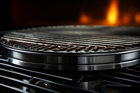 Steel Grills. A high quality image making by generative ai.の素材