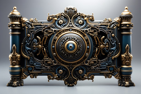 Swing Gate Opener on white background. A high quality image making by generative ai.の素材