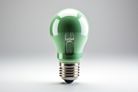 Ac Led Bulb on white background. A high quality image making by generative ai.の素材