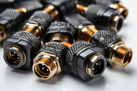 Hard Metric Connectors. A high quality image making by generative ai.の素材