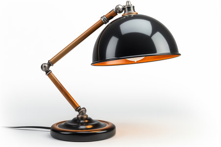 Reading Lamp on white background. A high quality image making by generative ai.の素材