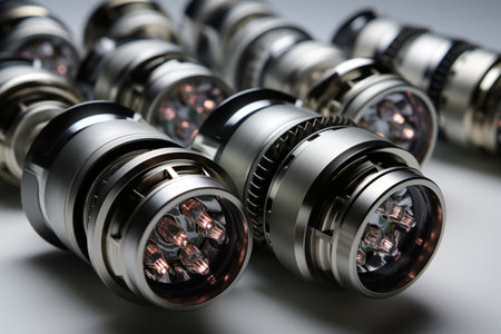 Aluminum Lighting Components. A high quality image making by generative ai.の素材