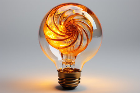 Glass Bulb Shell on white background. A high quality image making by generative ai.の素材