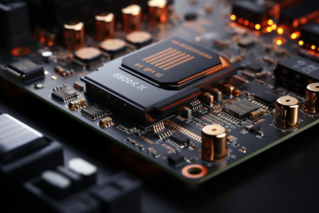 Pcb Connector. A high quality image making by generative ai.の素材
