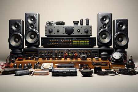 Audio Equipment. A high quality image making by generative ai.の素材