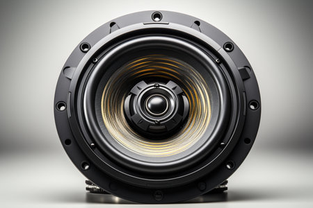 Component Speaker on white background. A high quality image making by generative ai.の素材