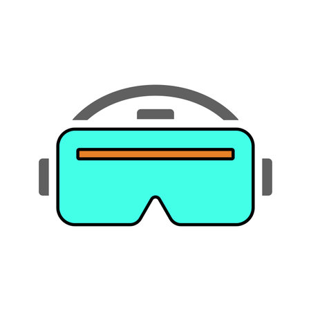 Entertainment, glasses, virtual icon. Beautiful design icon for commercial use, printed files and presentations, Promotional Materials, web or any type of design project.のイラスト素材