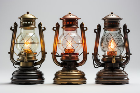 Kerosene Burners on white background. A high quality image making by generative ai.の素材