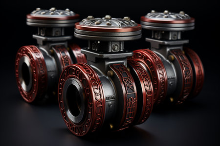 Valve Guards. A high quality image making by generative ai.の素材