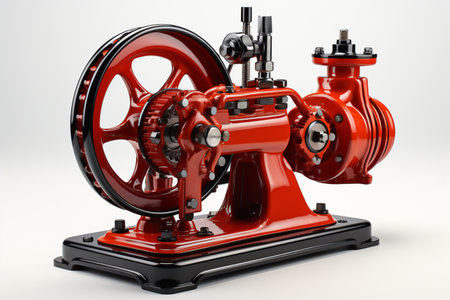 Domestic Pump on white background. A high quality image making by generative ai.の素材