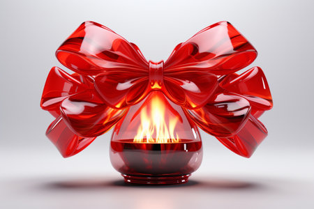 Ribbon Burner on white background. A high quality image making by generative ai.の素材