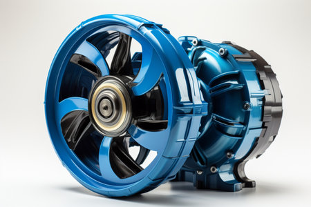 Water Pump Impeller on white background. A high quality image making by generative ai.の素材