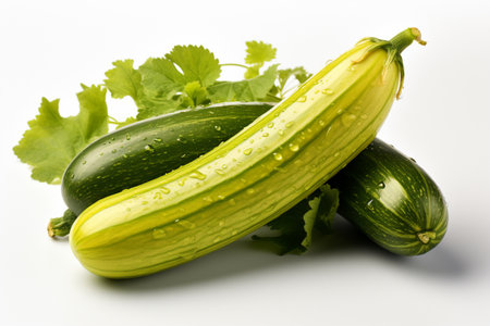 Ash Gourd on white background. A high quality image making by generative ai.の素材