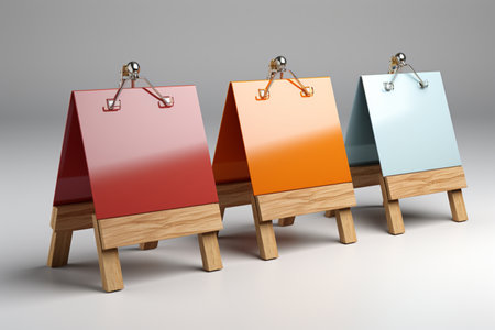 Memo Holders on white background. A high quality image making by generative ai.の素材