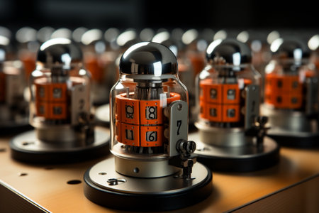 Numbering Machines. A high quality image making by generative ai.の素材