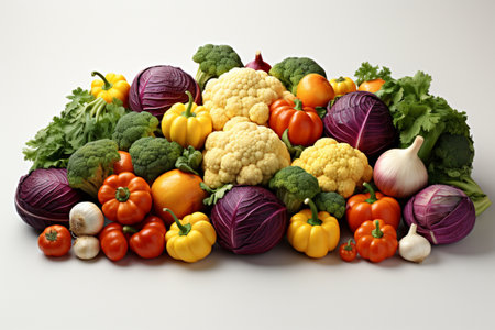 Mixed Vegetable. A high quality image making by generative ai.の素材