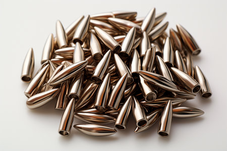 Paper Clips on white background. A high quality image making by generative ai.の素材