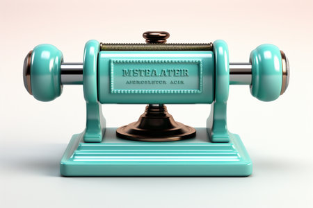 Roller Stamp on white background. A high quality image making by generative ai.の素材
