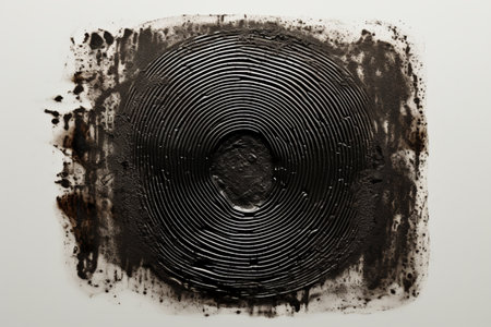 Steel Hand Stamp on white background. A high quality image making by generative ai.の素材