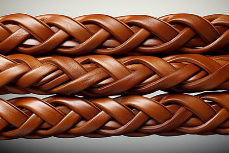 Leather Cords on white background. A high quality image making by generative ai.の素材