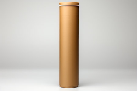 Paper Tube Box on white background. A high quality image making by generative ai.の素材