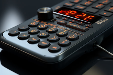 Dial Pad on Black background. A high quality image making by generative ai.の素材