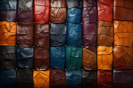 Leather Strips. A high quality image making by generative ai.の素材