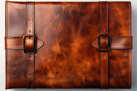 Leather Photo Album. A high quality image making by generative ai.の素材