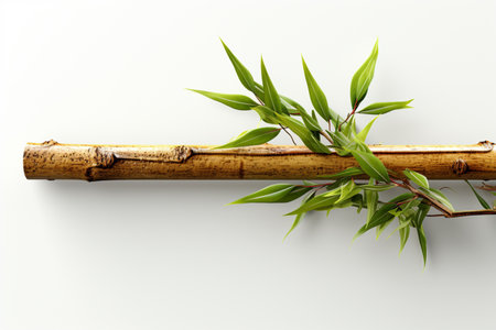 Bamboo Straw on white background. A high quality image making by generative ai.の素材