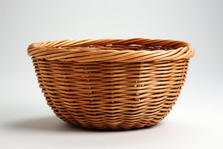 Double Corner Basket on white background. A high quality image making by generative ai.の素材