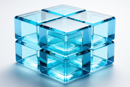 Decorative Glass Block. A high quality image making by generative ai.の素材