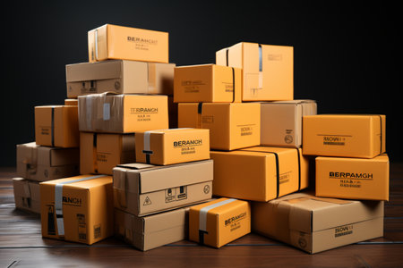 Parcel Booking Service. A high quality image making by generative ai.の素材