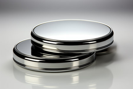 Pocket Mirrors on white background. A high quality image making by generative ai.の素材