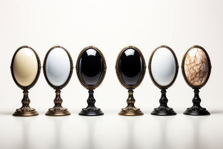 Vanity Mirrors on white background. A high quality image making by generative ai.の素材