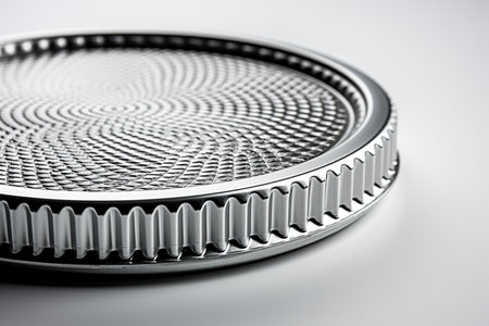 Aluminium Bottle Cap on white background. A high quality image making by generative ai.の素材