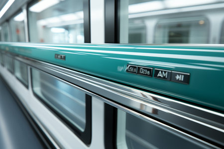 Elevator Handrail. A high quality image making by generative ai.の素材