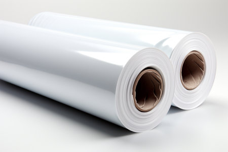 Rigid Pvc Film on white background. A high quality image making by generative ai.の素材